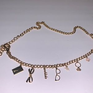 Gold charm belt